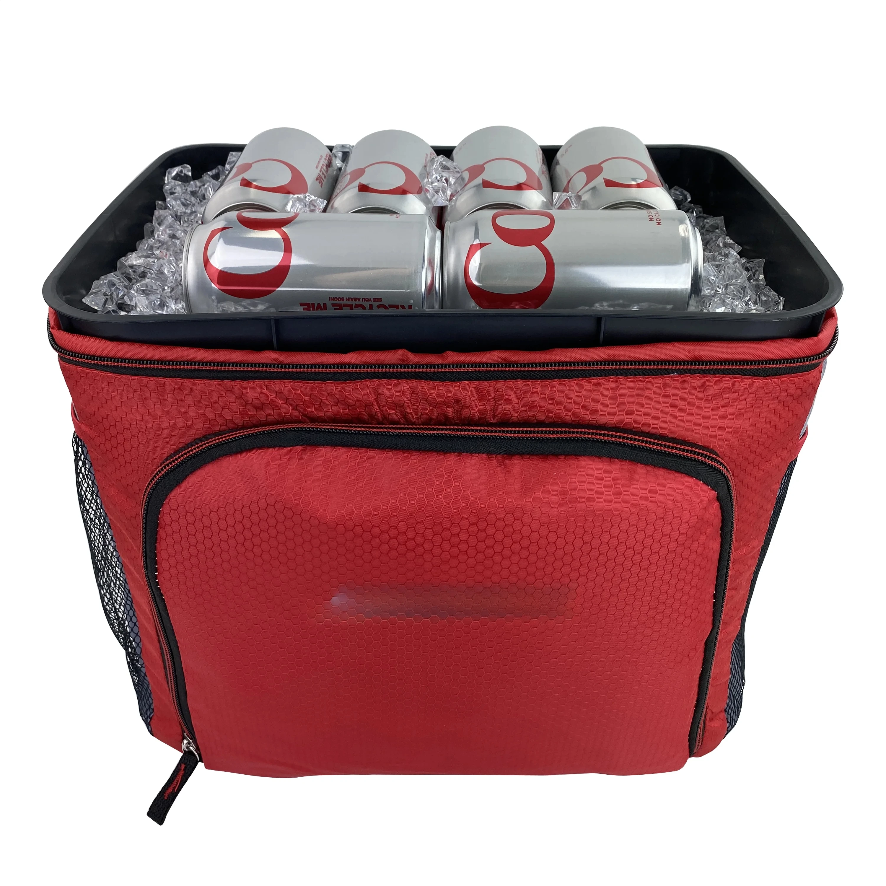 Pendingin Minuman 36 Kaleng Berbahan Lunak, Merah