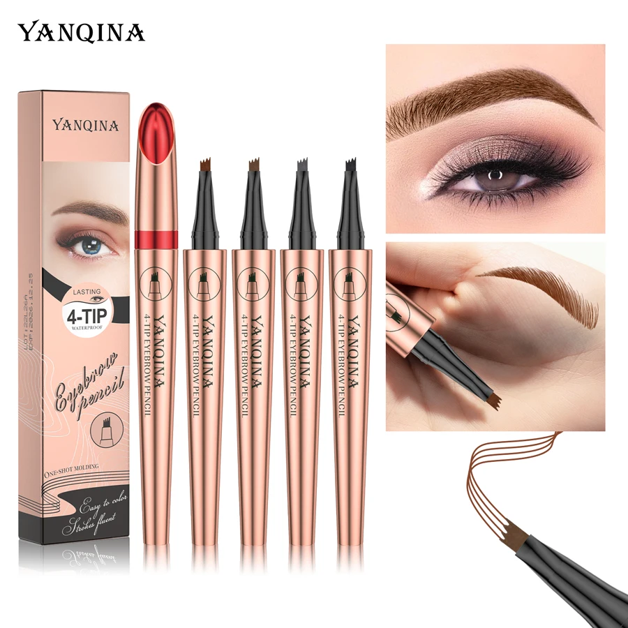 Microblading قلم الحواجب مقاوم للماء شوكة تلميح الحاجب الوشم قلم طويل الأمد المهنية غرامة رسم السائل العين قلم حواجب