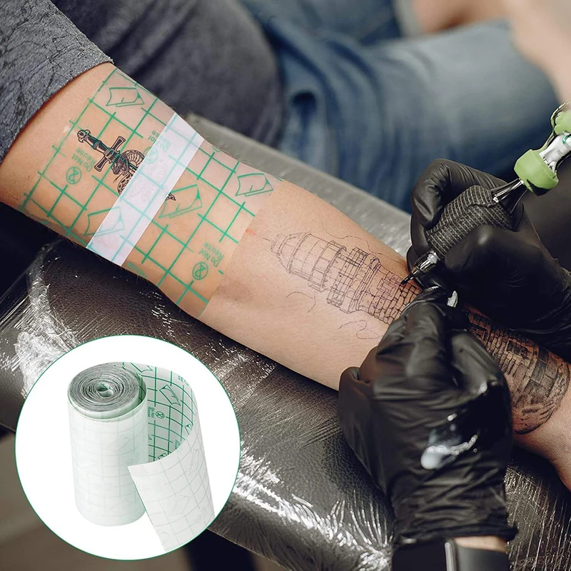10 м/рулон, прозрачная полиуретановая пленка, повязка на второй кожу, уход за татуировкой, водонепроницаемая повязка для плавания, душа, защитная пленка для ремонта татуировок