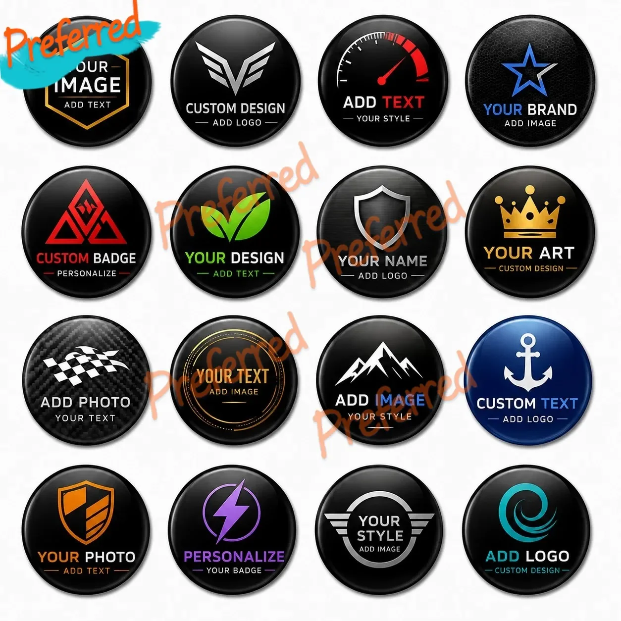 3D Silicone Sticker Personalized Name Doming Decal Emblem Logo Car Car Motorcycle Customize Any Graphic Brand Logo - Free Design view 6