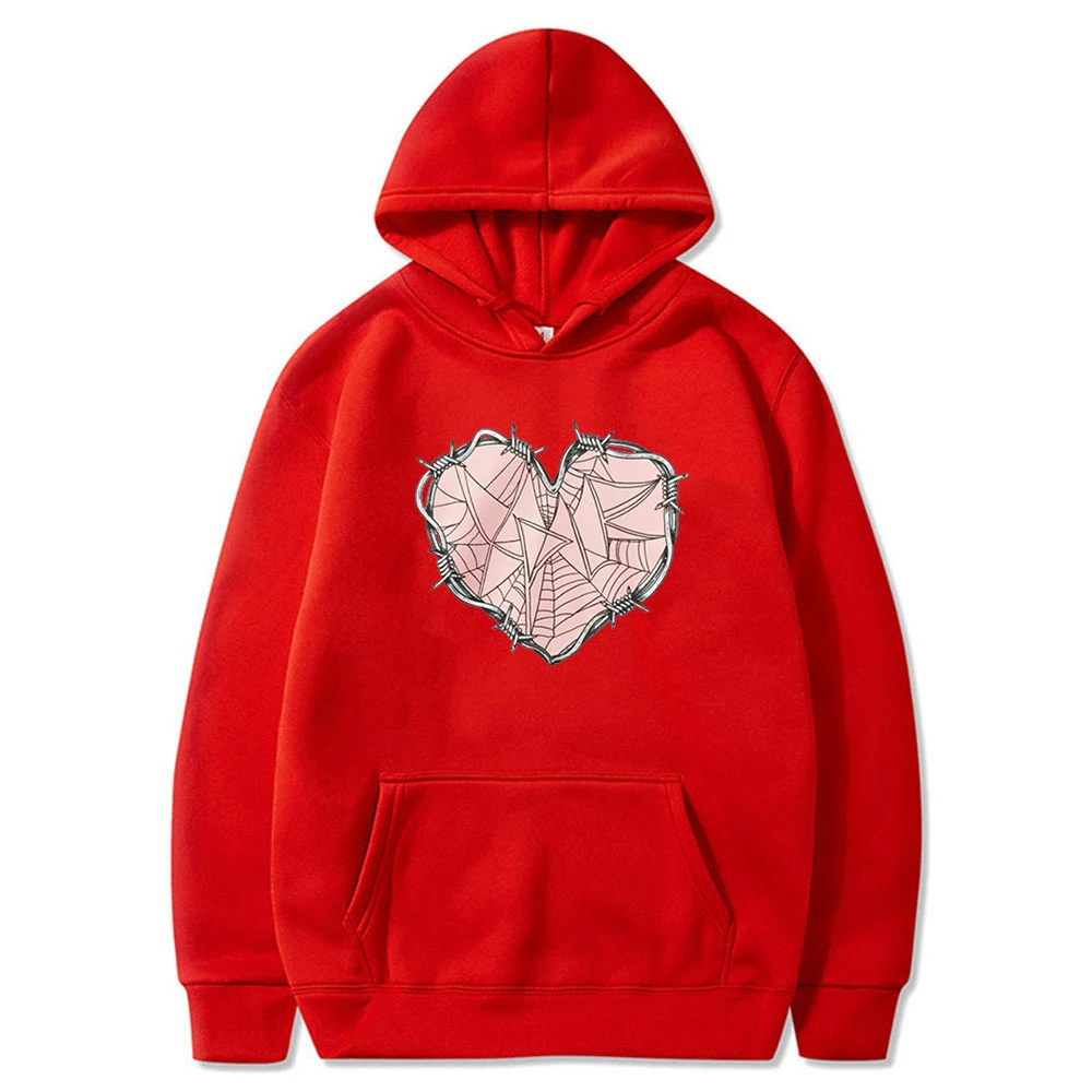 Men Hoodie  XPLR Sam and Colby Merch Web Heart Hoodie Women Men Sweatshirt Casual Hip Hop Streetwear y2k Clothing