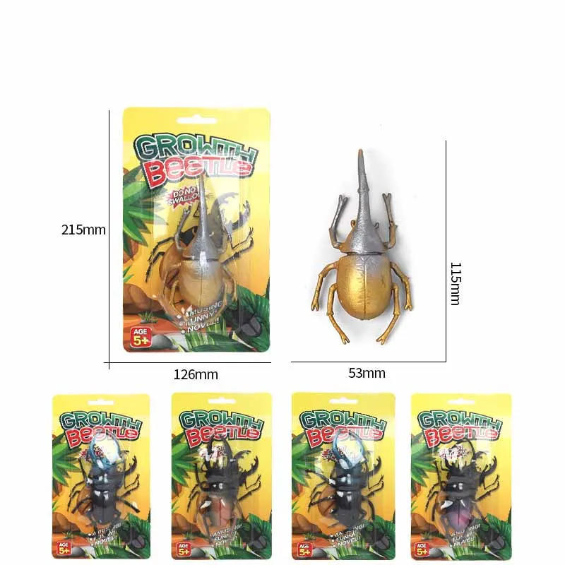 Crianças brinquedos de insetos cognitivos simulação aranha besouro lagarto modelo pode ser embebido na água para expandir criativo engraçado spoof brinquedos