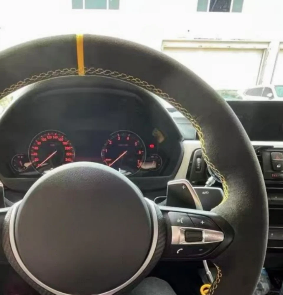 Hand Sewing Breathable Soft Suede Leather F10 F15 F16 F20 F21 F25 F30 F32gt F80 Steering Wheel Cover For BMW M Sport F06