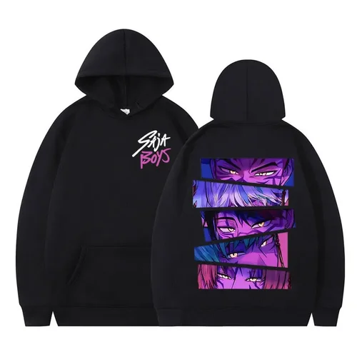 Kpop Demon Hunters Saja Boys película Sudadera con capucha hombres mujeres moda ropa pulóver manga larga suelta Casual Harajuku sudadera marea