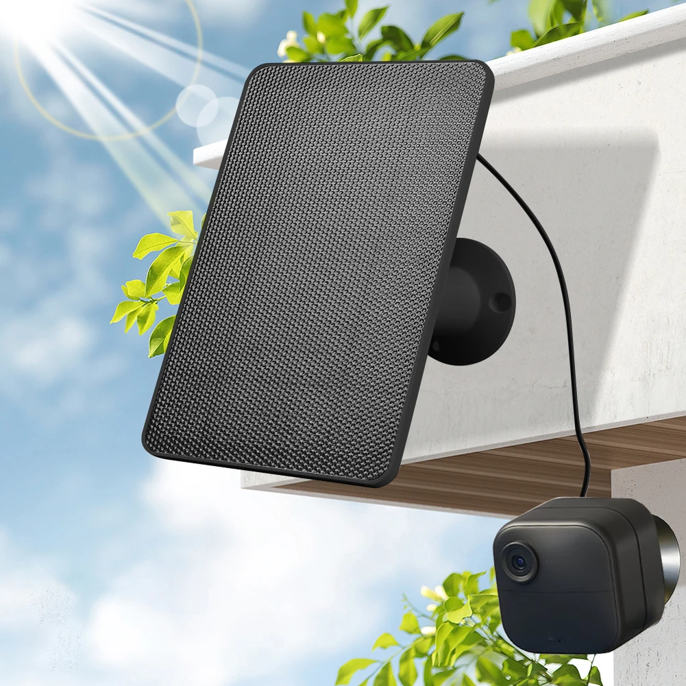 4W 5V Solar Panel 360° Adjustable Mount Outdoor Camera Solar Panel 2000mAh Rechargeable Battery for Blink Outdoor 4(4th Gen)