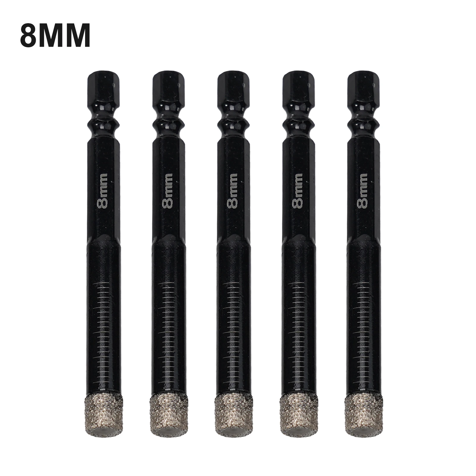 5pcs Vaccum Brazed Diamond Dry Drill Bits 6/8mm For Drilling Granite&Marble Hex Handle Hole-Saw Cutter Replacement Fittings