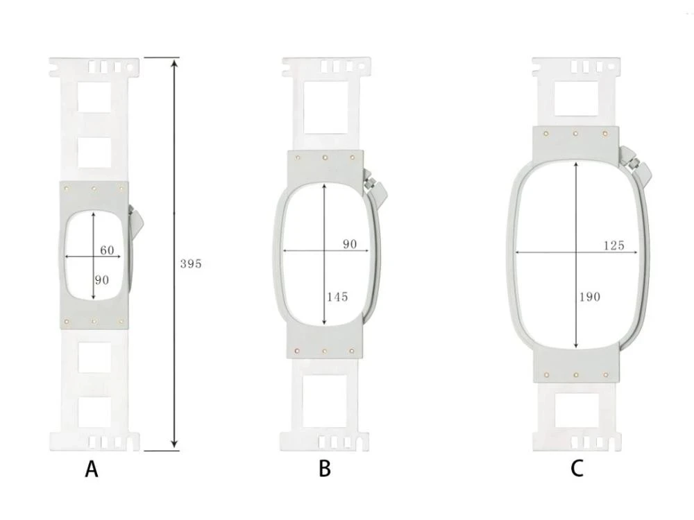 

395MM Succession Embroidery Rectangle Set Frame Embroidery Hoops Plastic Cross Stitch Hoop Sewing Machine Parts Accessories