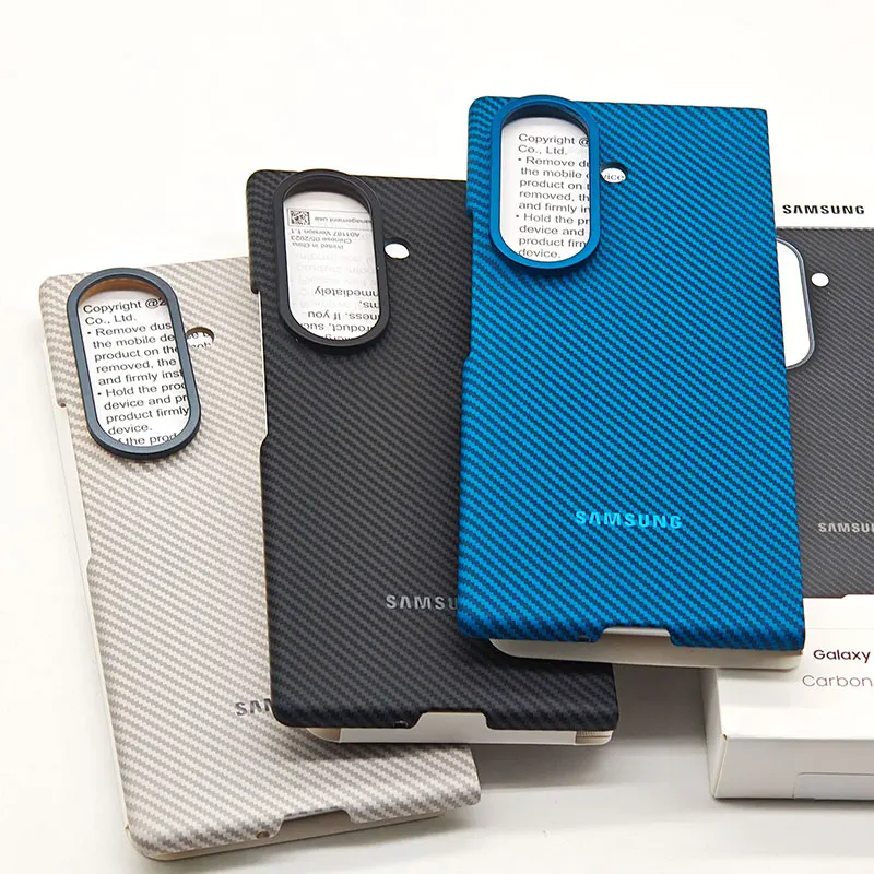 Samsung Galaxy Z Fold 8 Fold8 Ultra 7 Fold7 Magnetyczne etui z teksturą włókna węglowego + osłona ekranu z szkła hartowanego