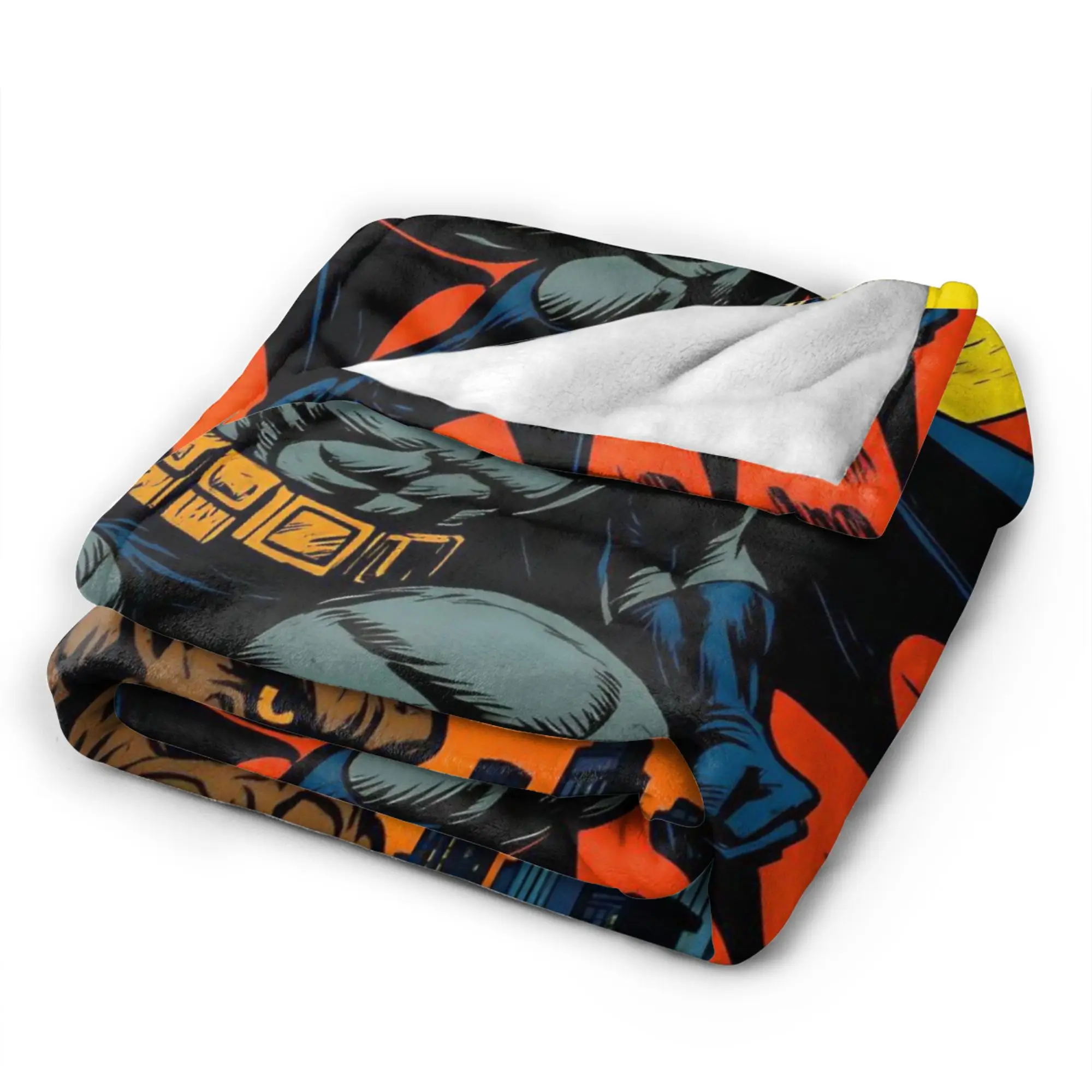 Batmans Cool Manga Cartoon  Knitted Blankets Coral Fleece Plush  Super Soft Throw Blanket for Airplane Travel Bedspread view 5