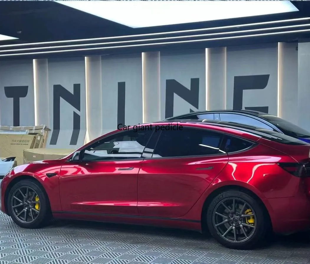 Gloss Midnight Cherry Red  Car Wrap Film Auto Plastic  Auto Plastic Assurance Air passage pattern Stickers Covering Foil