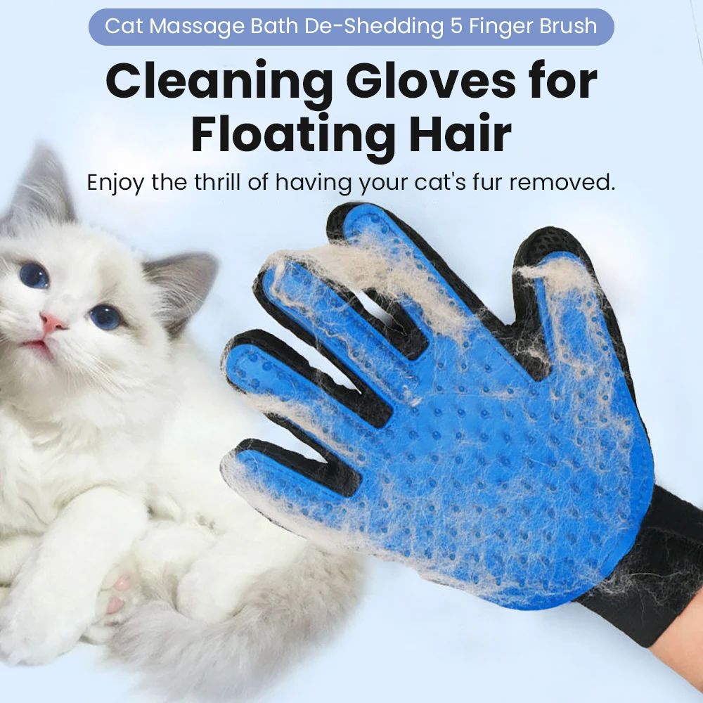 Luvas De Remoção De Pêlos De Estimação, suprimentos De Limpeza, limpador De Cabelo De Gato Flutuante, Gato De Mão