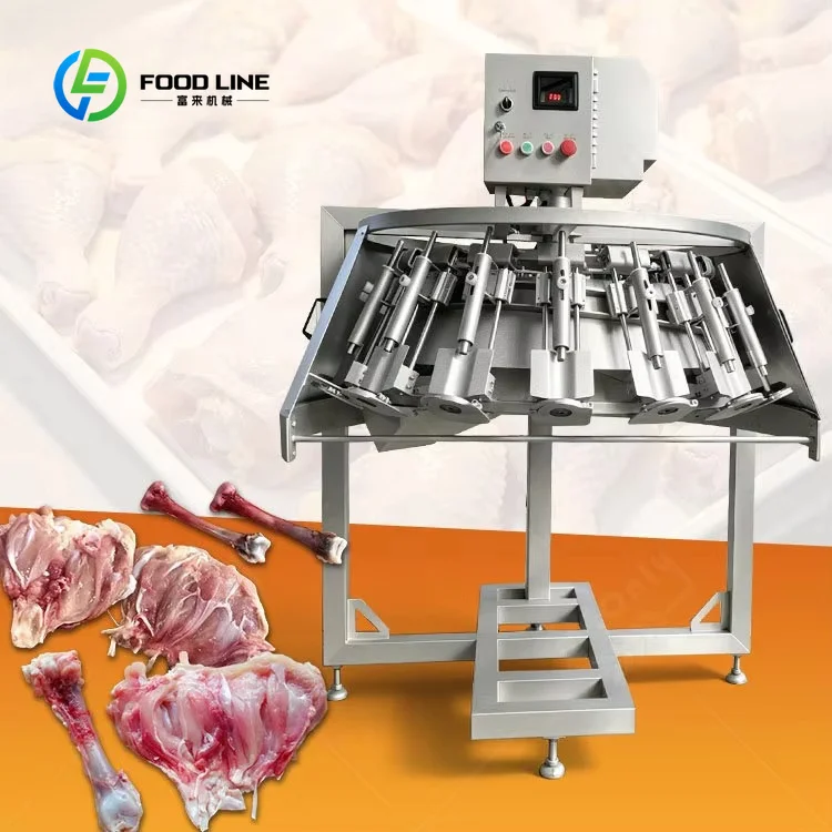High Productivity Automatic Motor Chicken Thigh Deboner 304 Stainless Steel Poultry Leg Deboner For Meat And Bone Separation