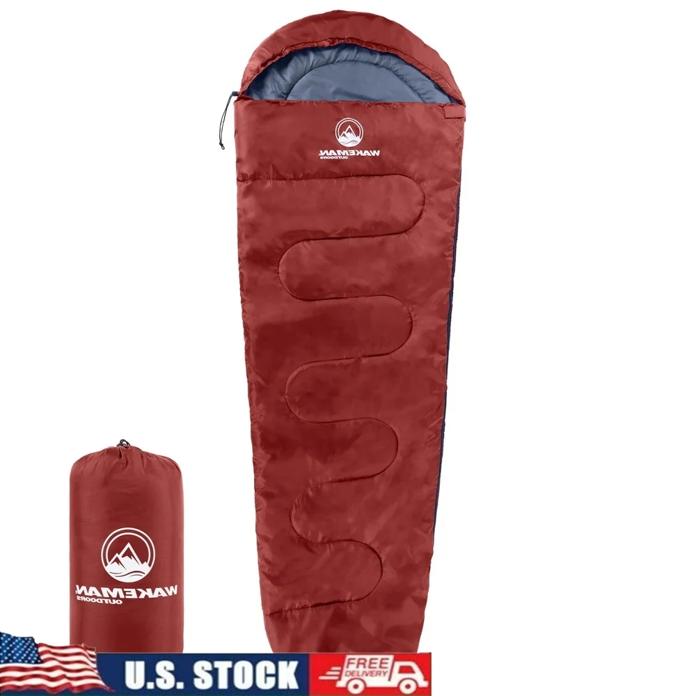 

Cold Weather Mummy Sleeping Bag Waterproof 3 Season Lightweight Compact Drawstring Hood Camping Hiking Backpacking Gear