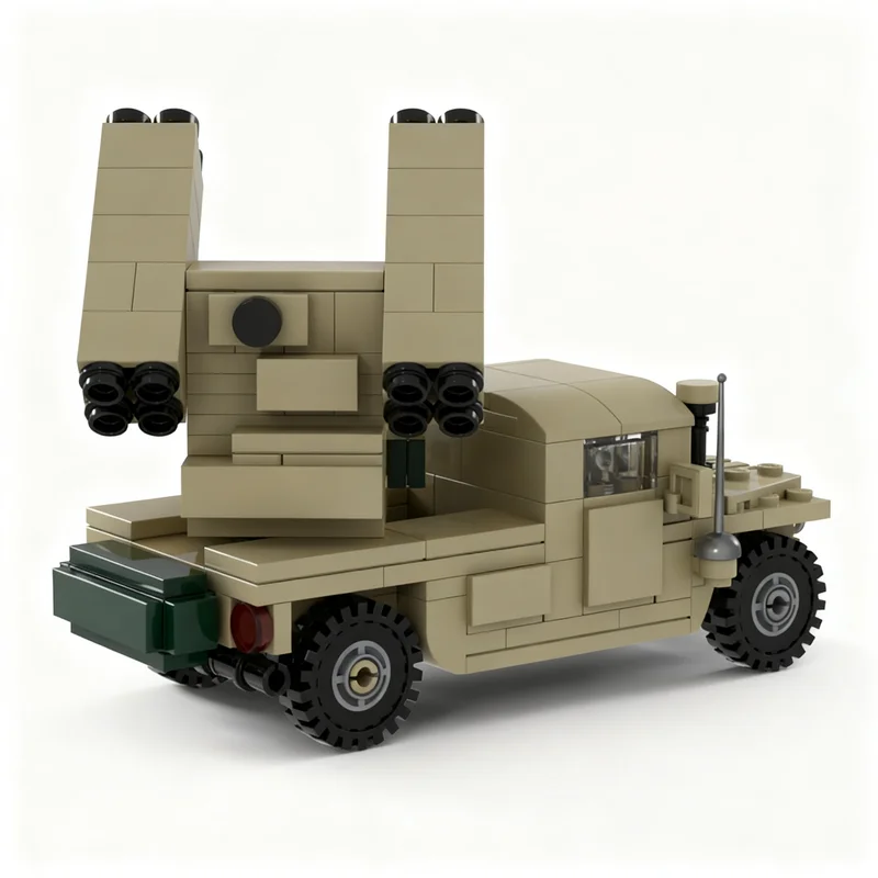 293pcs MOC Other HMMWV AN TWQ-1 Avenger Model Christmas Gift DIY Assembly Set Creative For Desktop And Shelf Kit