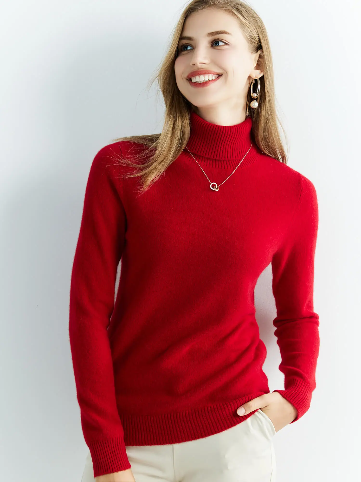 Gestrickte Pullover Kaschmir Pullover frauen 100% Merino Wolle Rollkragen Mode Pullover Winter Herbst Jumper Top Weibliche Kleidung – Detail 31
