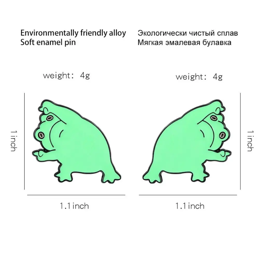 Bros Enamel anak-anak aksesori pakaian bros jari katak bros bentuk katak kecil bros hewan lencana bros katak lucu