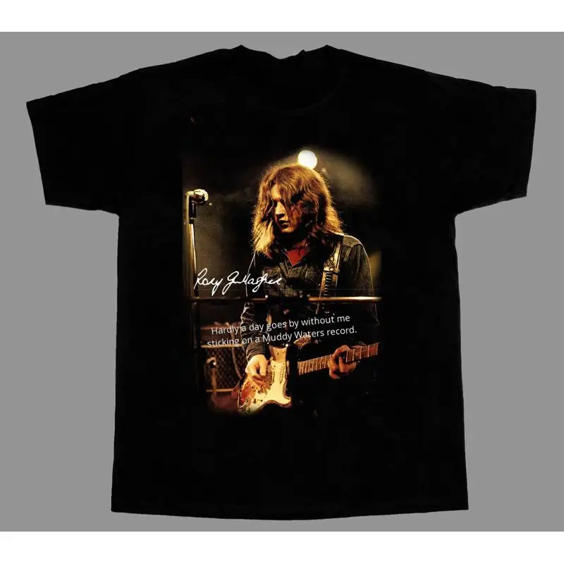 

Редкая хлопковая черная футболка Rory Gallagher Singer Quotes S 5XL