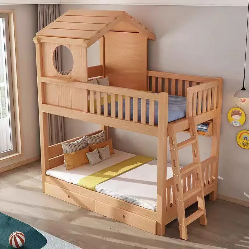 Neues Z Ett Holz Etagenbett Kinder Baby Holzbett Kind Etagenbett für Schlafzimmer/Hotel Cartoon Kinder Babybettwäsche Kindermöbel