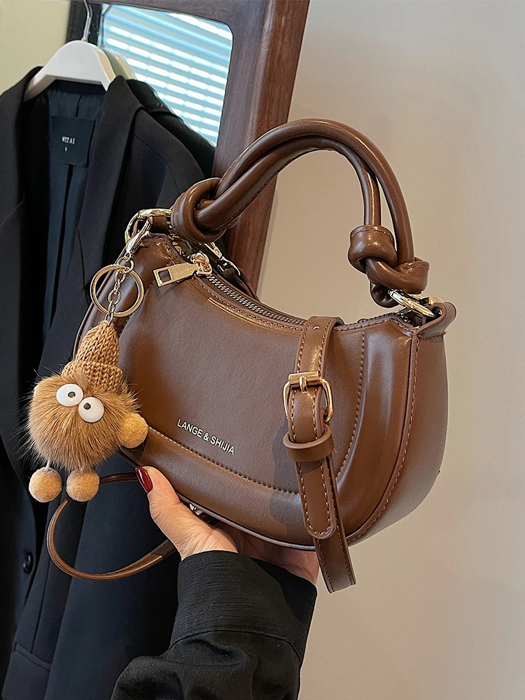 

Trendy Retro Texture Ladies Shoulder Bag 2026 New Style Handbag Spring Summer Casual Simple Fashion Soft Handle Women's Bag