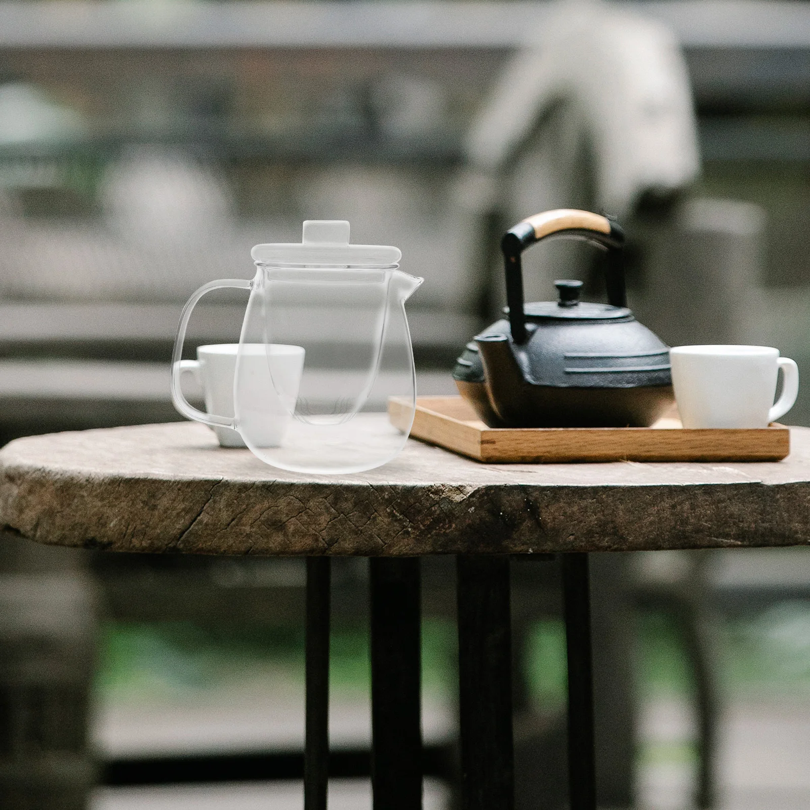 

Heat Resistant Glass Teapot Clear Loose Leaf Tea Kettle for Flower Fruit Infusion Boiling Home Kitchen Tearoom Use Small