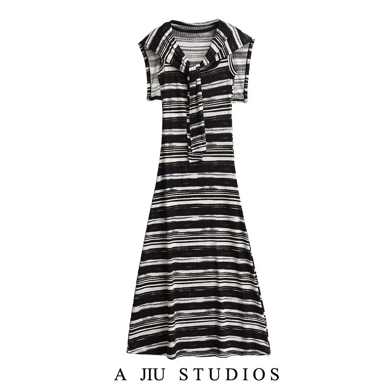 

Kendall Jenner Street Sle в полоску с завязками, утягивающий драпированный жилет Dr, женская повседневная длинная юбка с завязкой на талии