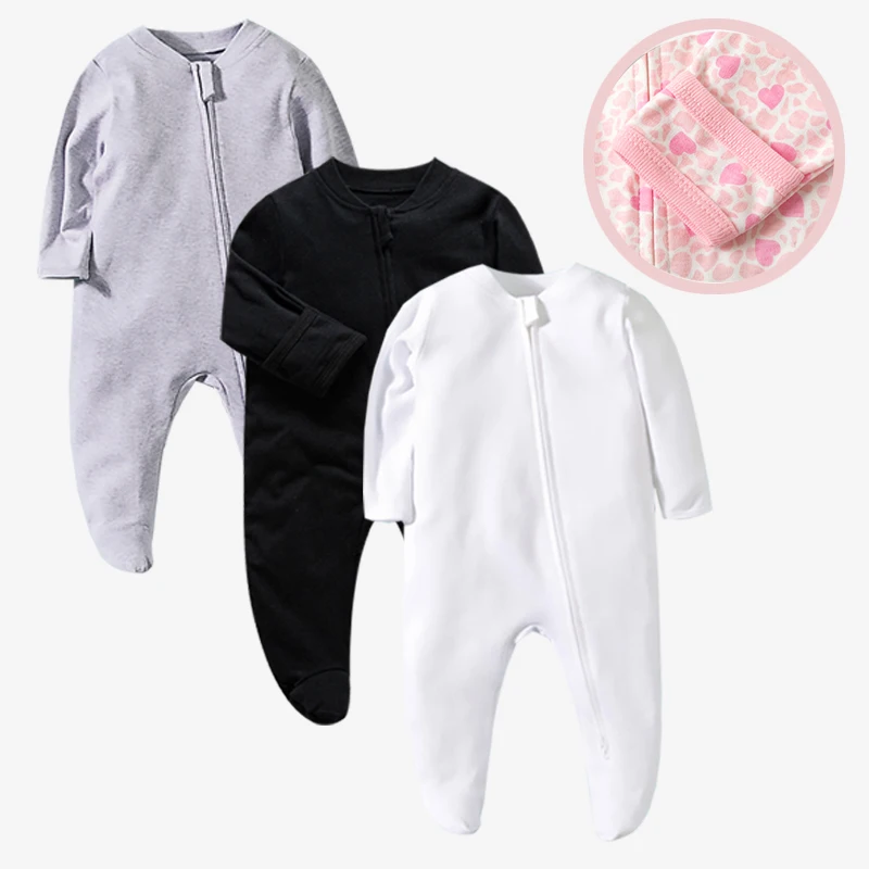 Baby Clothes Bodysuit Sweatshirt 100% Cotton Newborn Infant Toddler Long Sleeve Girls Boys Jumper Onesie White Black Grey Red