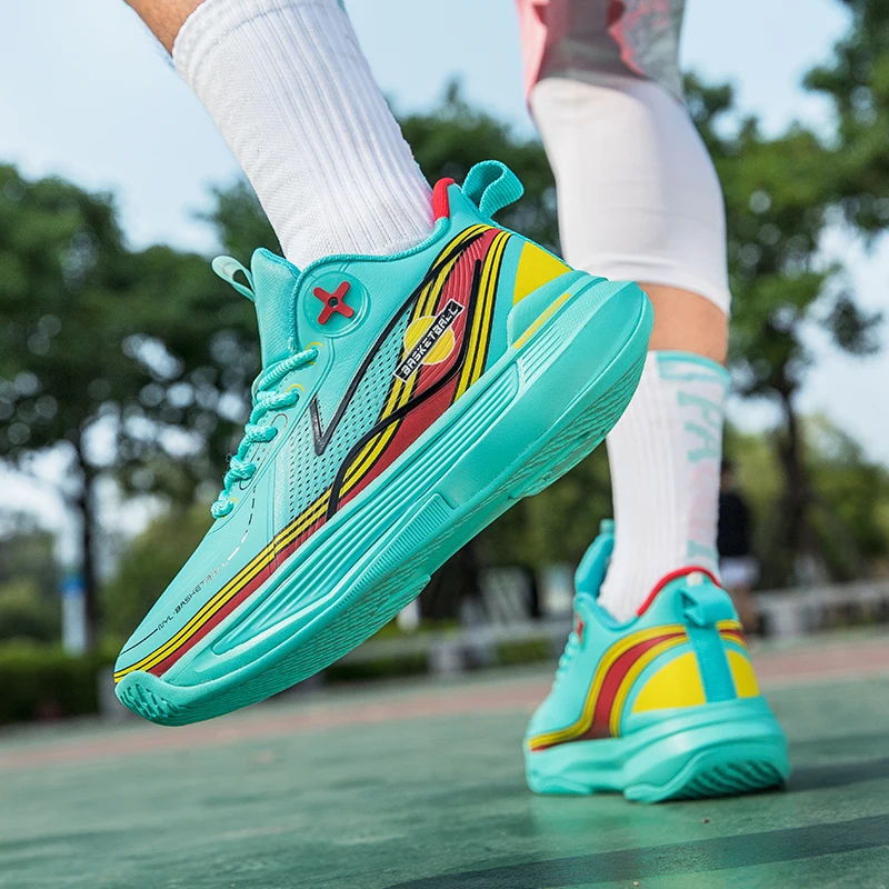 Basketbalschoenen voor heren Ademende demping Antislip Draagbare hardloopschoenen Gymtraining Atletische basketbalsneakers voor dames