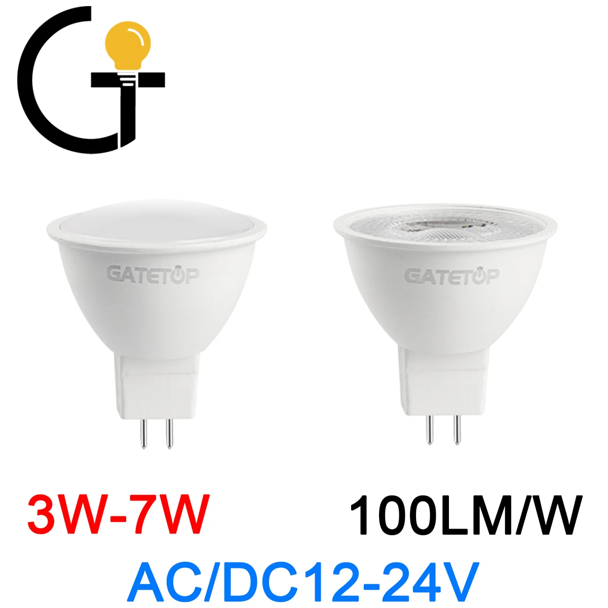 

AC/DC12V-24V LED Spotlight MR16 3W-7W GU5.3 Warm White Light No Flicker High Lumen For Home Replace 50W Halogen Spotlight