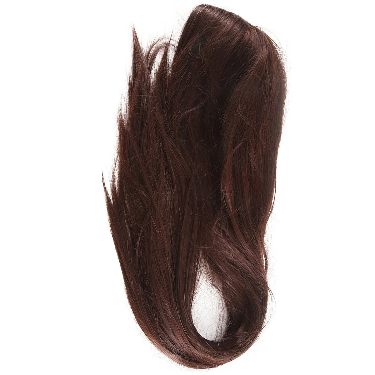 ABGN 유럽계 미국인 갈색 긴 직선 가발 여성용 앞머리 직모 일일 파티 나이트 클럽을위한 고온 와이어