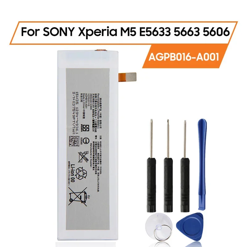 Production Date 2024 Replacement Battery For SONY Xperia M5 E5603 E5606 E5663 E5653 AGPB016-A001 High Quality Phone Batteries