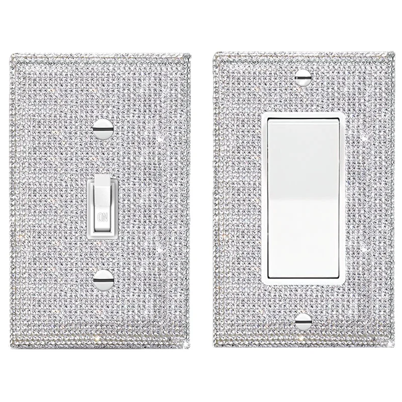 American Standard Switch Plate,Spot supply Rhinestone Switch Plates,Diamond Socket Switch wallplate,Diamond Silver Wall panel