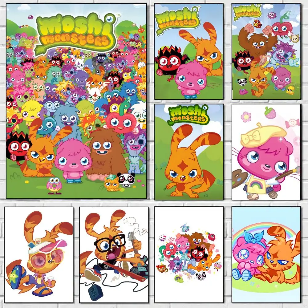 Game M-Moshi Monsters Painting Calligraphy Durable Painting Canvas Poster Wall Hanging Home Interior Decoration Art Mural Gift