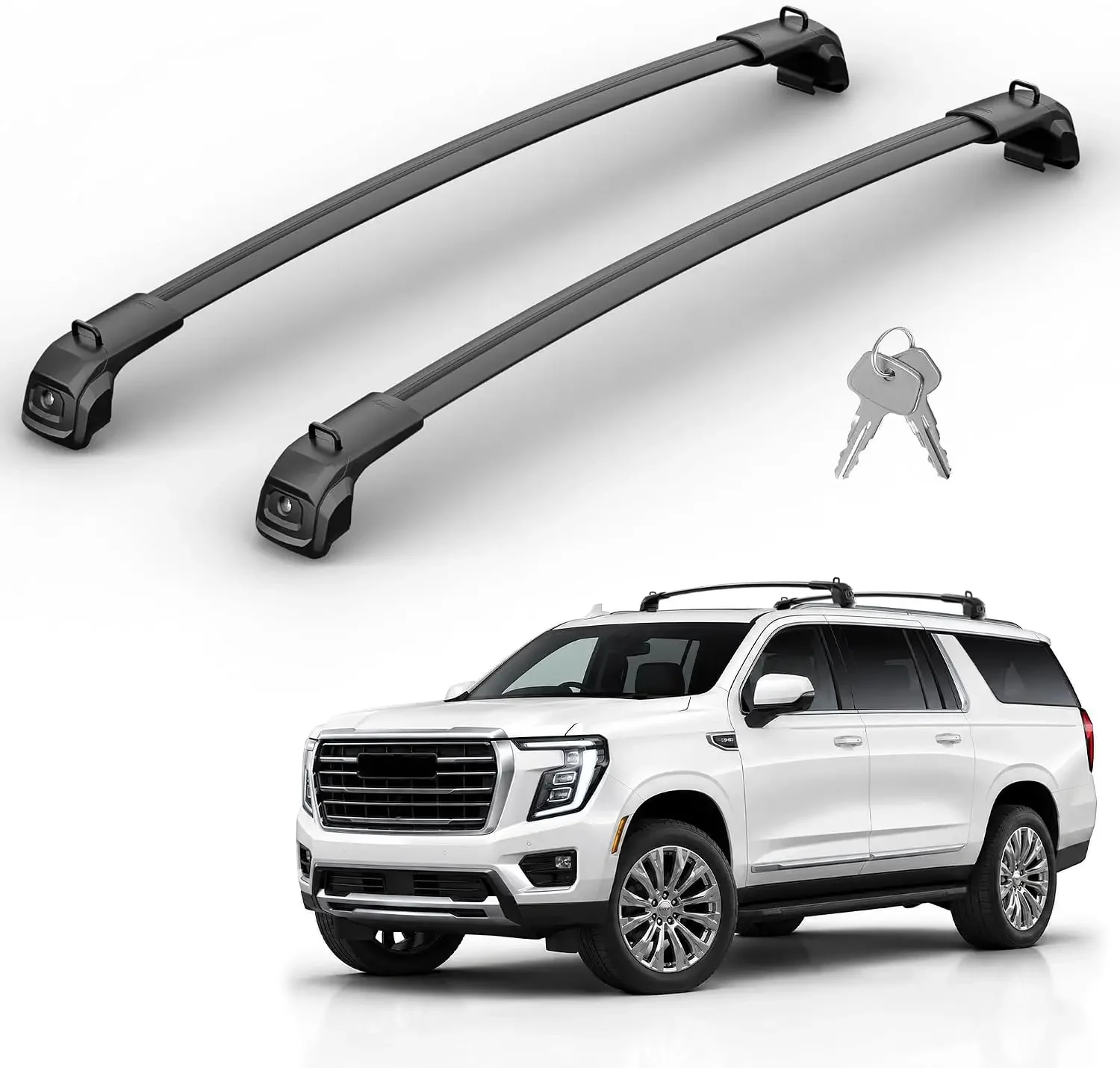 360Lbs Roof Rack Cross Bars Compatible with 2021-2026 Chevy Suburban & Tahoe,GMC Yukon XL,Cadillac Escalade ESV, Heavy Duty Alum