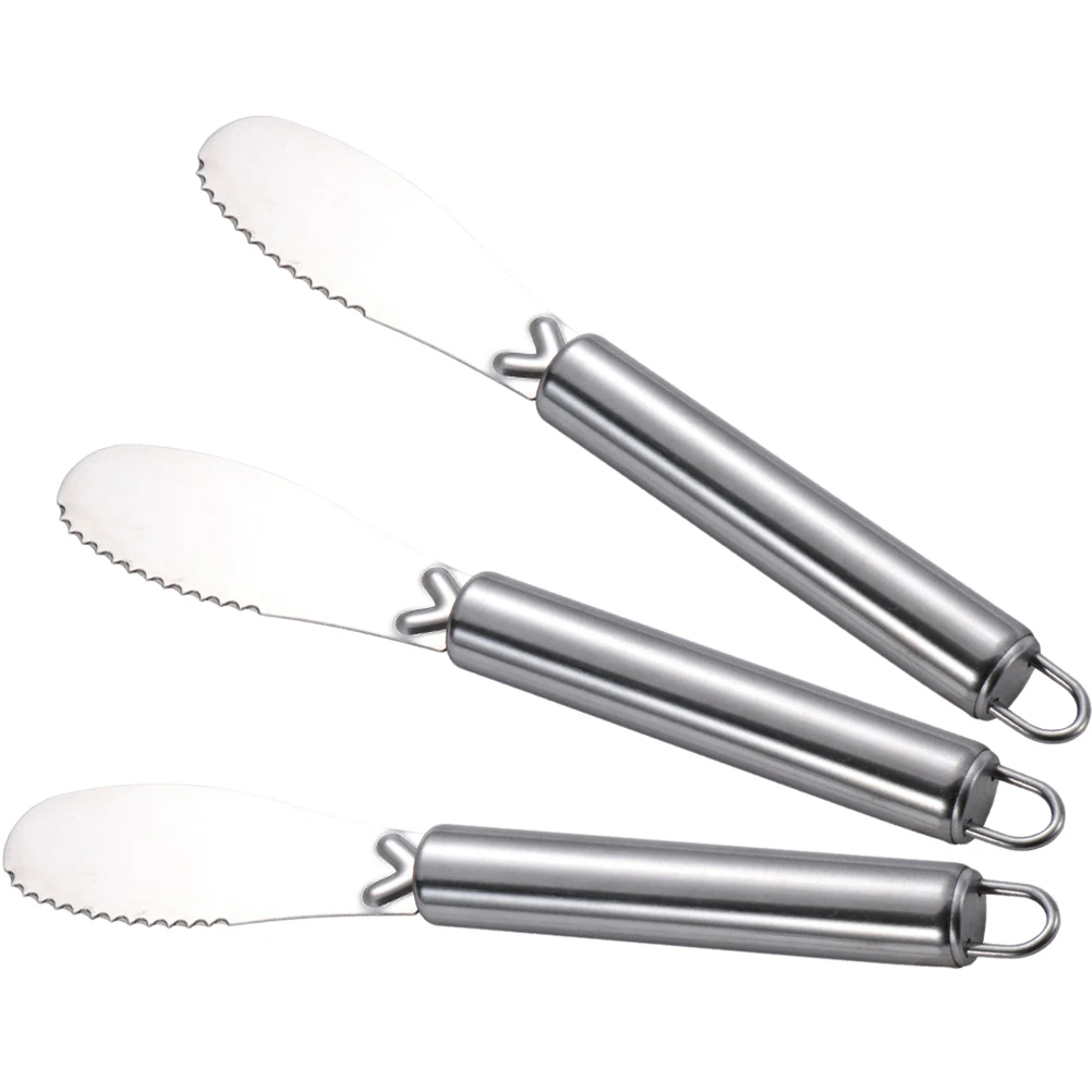 

3pcs Cream Spreader Sandwich Butter Spreader Stainless Steel Cheese Cutter Portable Kitchen Cheese Cutting Tool Home Accessory