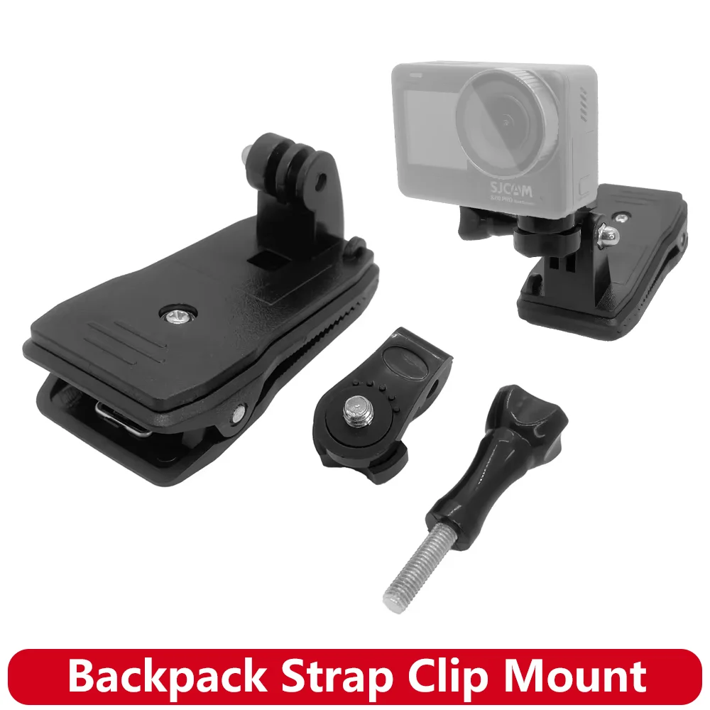 Backpack Strap Clip Mount Rotation Belt Clamp Holder For GoPro Hero 13 12 11 10 9 8 SJCAM AKASO Insta360 DJI Osmo Action Camera