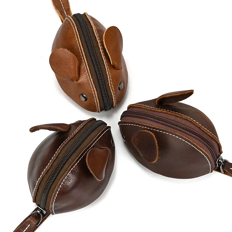 

Crazy Horse Leather Key Wallet for Men Women Genuine Leather Coin Bags Vintage Leather Coin Purse Short Wallets Men Women Wallet