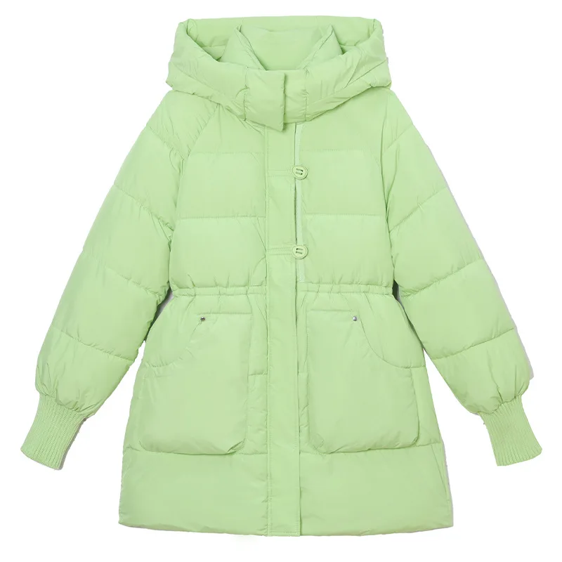 2025 Winter Women Jacket Coats Long Parkas Female Down Cotton Hooded Overcoat Thick Warm Jackets Windproof Casual Student Coat