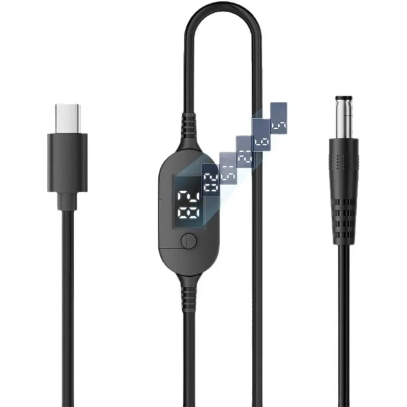 U SB C PD To DC 5V 9V 12V 15V 20V 28V Adjustable Voltage Power Boost Cable 140W Universal Adapter Cord For Laptop