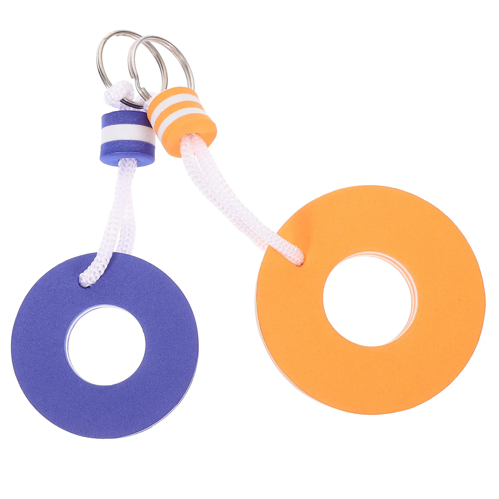 2Pcs Bright Color Floating Keyring Lightweight Waterproof Eva Boat Keychain for Sailing Boating Fishing Pool Surfing Water
