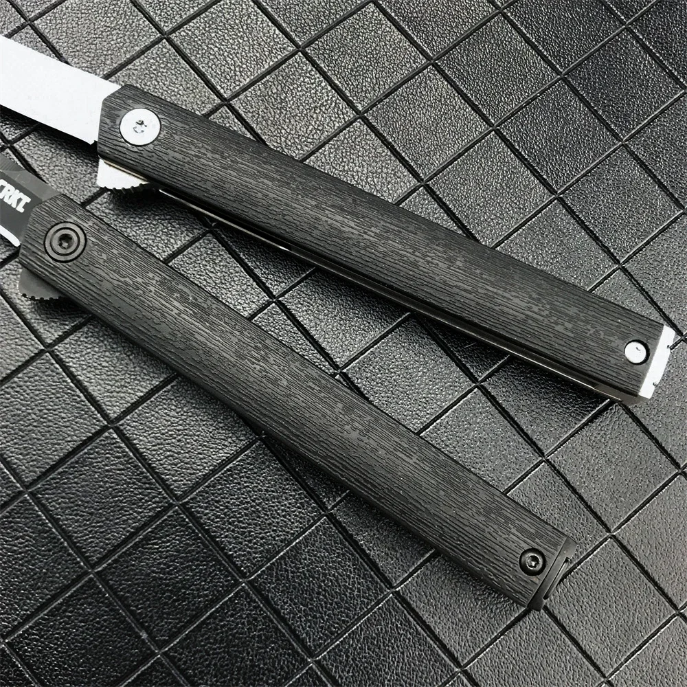 Outdoor CR CEO Gentleman\'s Flipper 7097 Pocket Folding Knife 8Cr13Mov Blade Nylon Wave Fiber Handle Camping Hunting EDC Tools