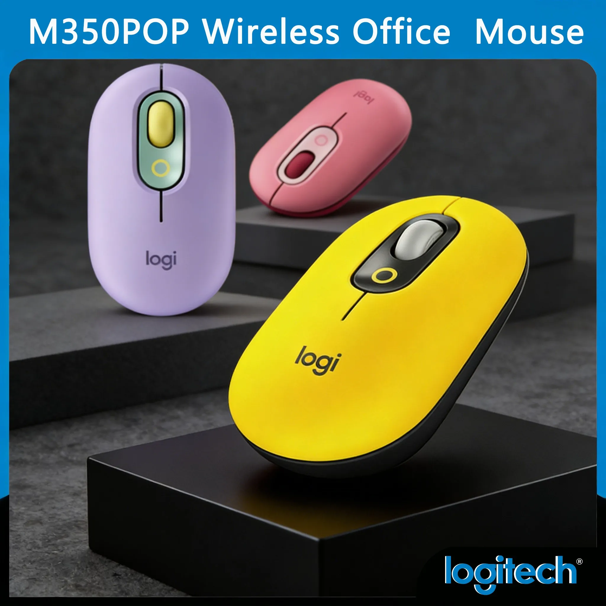

Best Seller Logitech M350/M350 POP Wireless Mouse 18-Month Battery Dual Mode Silent
