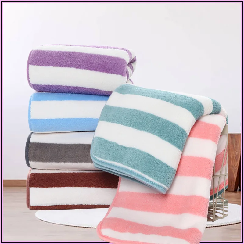 Coral Fleece Absorbent Swimming Face Hand Bath Towel Soft Light Weight Daily Use Fashion Bathroom Towels