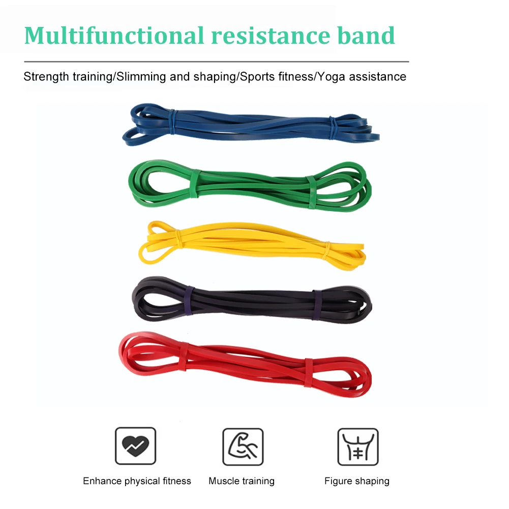 1pcs Latex Resistance Bands Fitness Rubber band for Yoga Pilates Training Expander Elastic Strength Loop Bands for Gym Sport