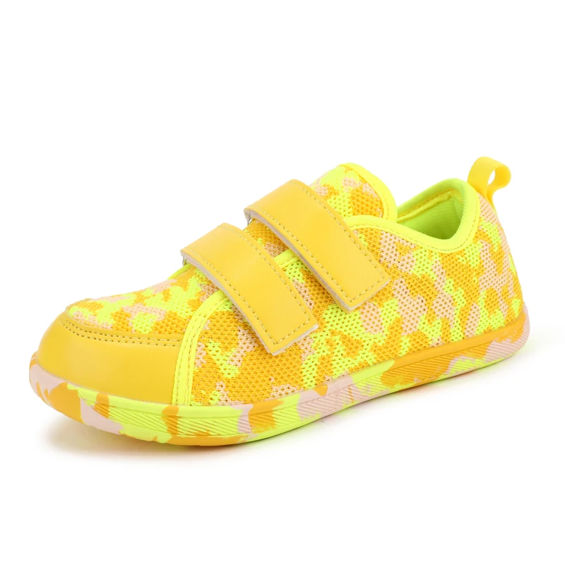 

Yellow Camouflage Wide Toe Kids Sneakers Comfort Breathable Barefoot Shoes Children Fashion Casual Sports Shoes For Girls Boys