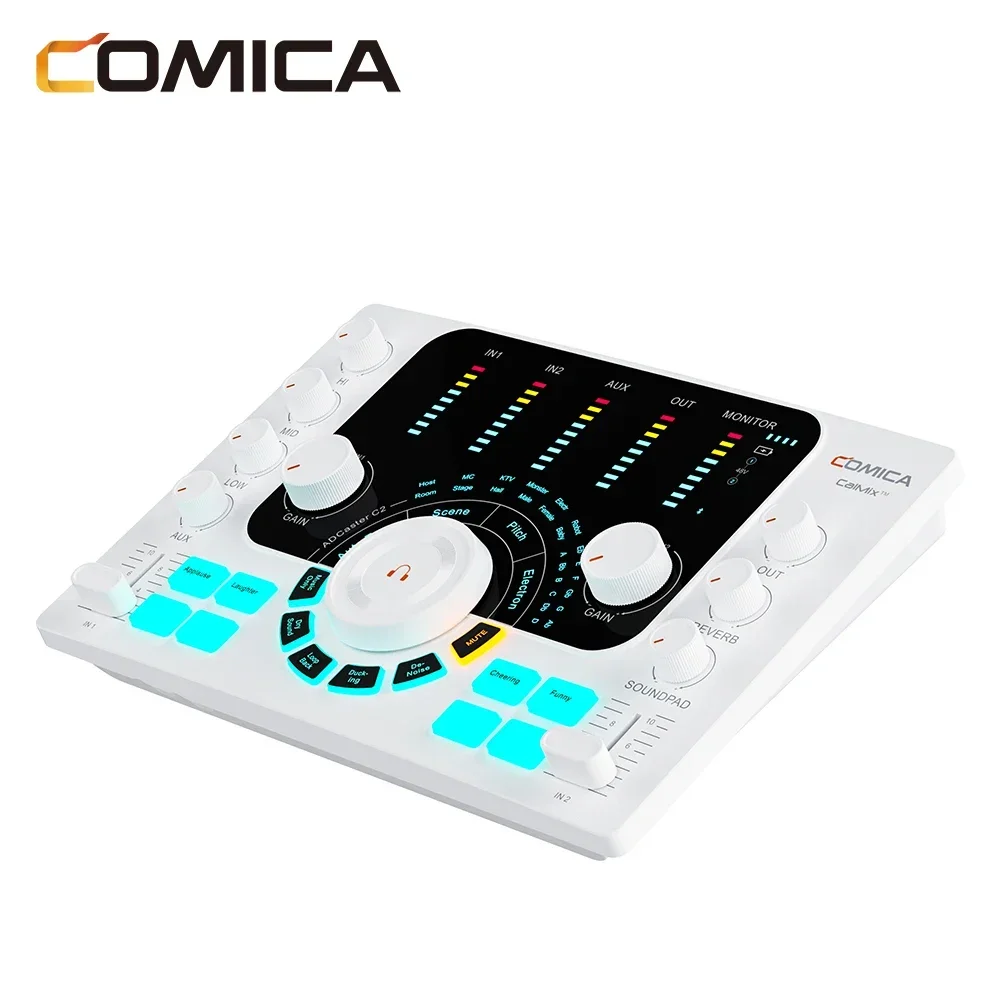 Imagem -02 - Comica Adcaster-c2 Interface de Áudio Conexão Bluetooth Streaming Jogos Podcasting Placa de Som para Imac Iphone Android