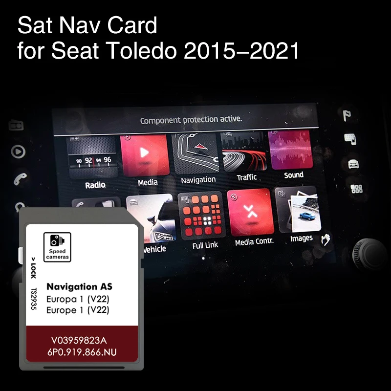 

for Seat Toledo Navi System 2015-2021 Navigation SD Map New Update Version AS V22 Sat Nav