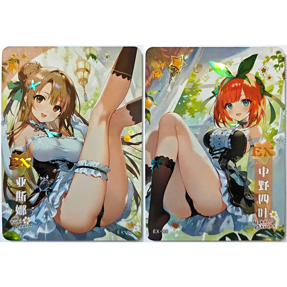 Anime Goddess Story SZR UR EX Matou Sakura Kafka Rem Miku Premium Glitter tarjeta coleccionable regalo de cumpleaños de Navidad juego de mesa