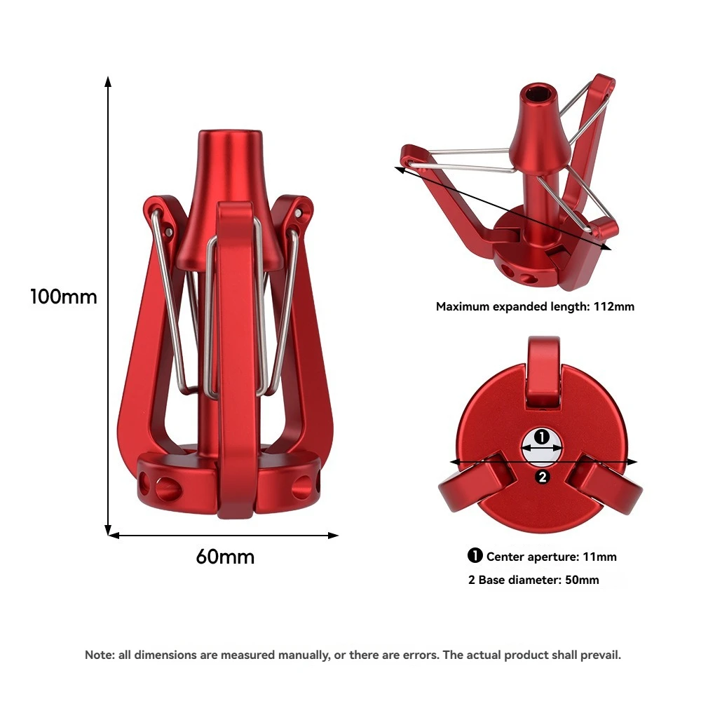 Aluminum alloy folding self-locking multidimensional vector rope anchor three-jaw hook rope anchor