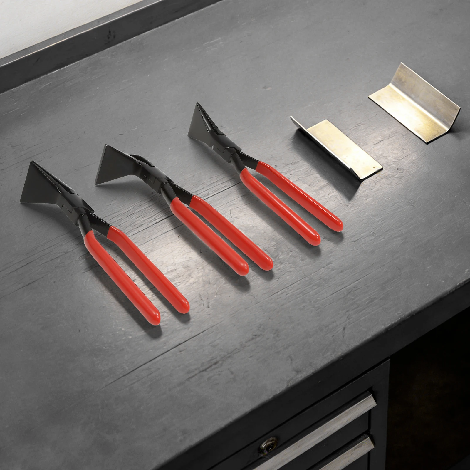 

Профессиональный набор из 3-х гибочных клещей для листового металла с прямым и угловым захватом (45 градусов) ° и 90 ° Инструменты для точной фальцовки и сшивания