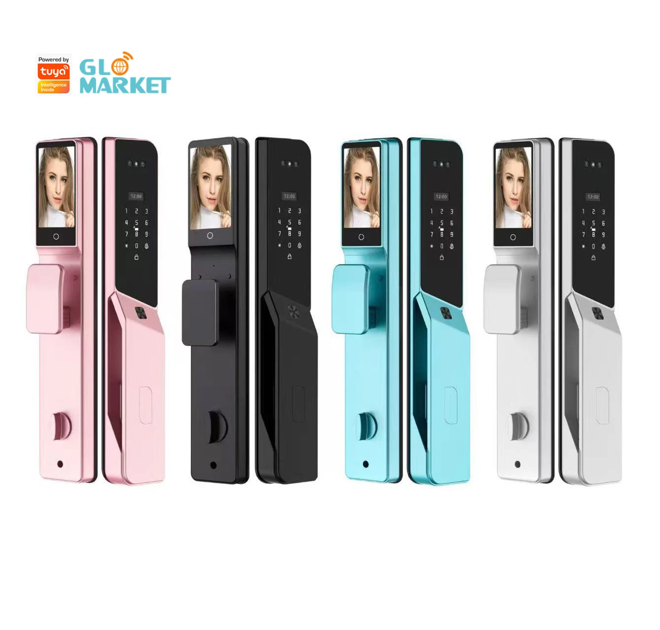 Tuya Smart Outdoor Waterproof Door Electronic Security Lock Fingerprint Digital Smart Door Locks With Camera